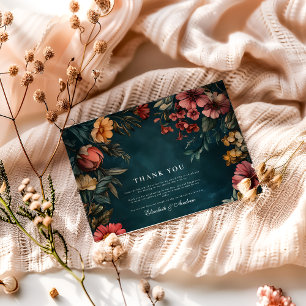 Carte De Remerciements Mariage Glamour Étrange