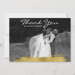 Carte de remerciements Mariage Gold Brusch
