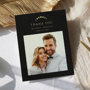 Carte De Remerciements Mariage Gold Moon