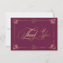 Mariage gothique à l'or burgundy orné vintage
