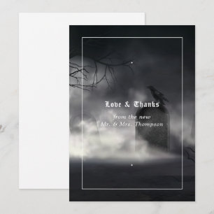 Carte De Remerciements Mariage gothique étrange