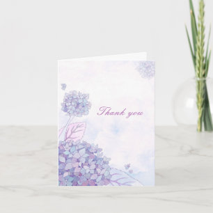 Carte de remerciements Mariage Hydrangea Bouquet