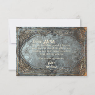 Carte De Remerciements Mariage Imaginaire Dwarven Splendor