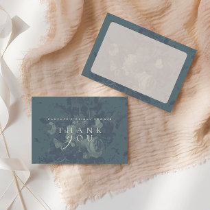 Carte De Remerciements Mariage Industriel Floral Salle de Bain Téâl