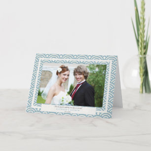 Carte De Remerciements Mariage japonais Seigaiha Merci/C Texte personnali