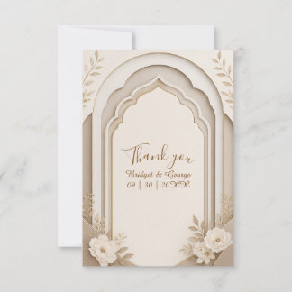 Carte De Remerciements Mariage Luxueux Moderne Arche Fleurs d'Eucalyptus