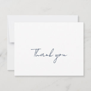 Carte De Remerciements Mariage minimaliste de typographie de script éléga