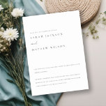 Carte De Remerciements Mariage minimaliste de typographie noir et blanc<br><div class="desc">Si vous avez besoin d'une personnalisation supplémentaire,  n'hésitez pas à m'envoyer un message sur yellowfebstudio@gmail.com .</div>