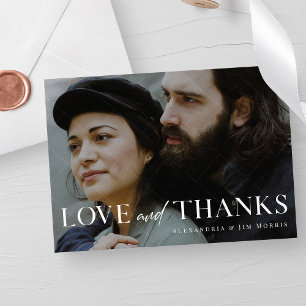 Carte De Remerciements Mariage minimaliste Design simple et chic