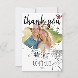 Carte De Remerciements Mariage minimaliste et moderne à la mairie