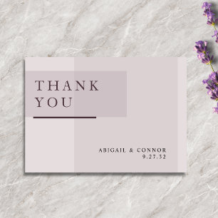 Carte De Remerciements Mariage minimaliste Lavender Grey Neutre