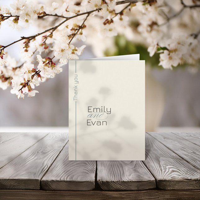 Carte De Remerciements Mariage minimaliste moderne neutre (Créateur téléchargé)