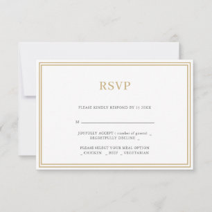 Carte De Remerciements Mariage minimaliste moderne RSVP