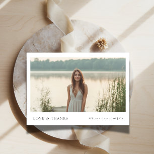 Carte De Remerciements Mariage Minimaliste Rustique Budgetaire Enterremen