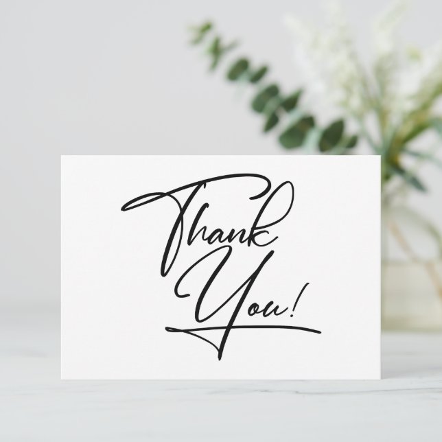 Carte de remerciements Mariage minimaliste simple  (Debout devant)