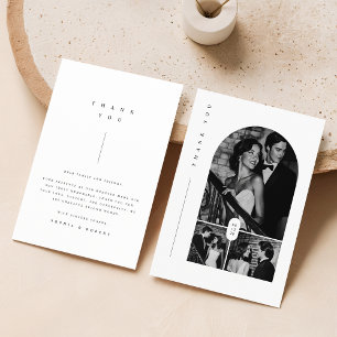 Carte De Remerciements Mariage Moderne 3 Photos