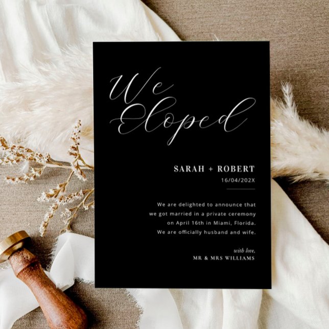 Carte De Remerciements Mariage moderne en noir et blanc (Créateur téléchargé)