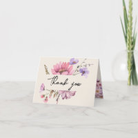 Mariage moderne Fleur sauvage beige plié