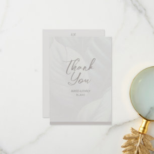 Carte de remerciements mariage Monogramme