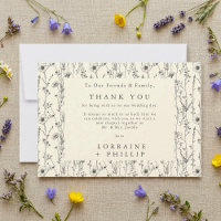 Mariage motif fleur sauvage transparent