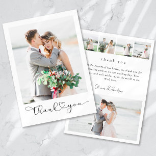 Carte De Remerciements Mariage multi-images moderne