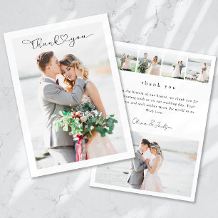 Carte De Remerciements Mariage multi-images moderne