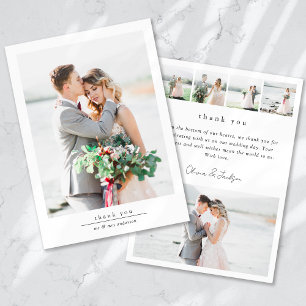 Carte De Remerciements Mariage multi-images moderne
