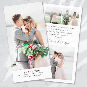 Carte De Remerciements Mariage multi-images moderne