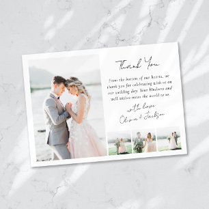 Carte De Remerciements Mariage Multi Picture Love & Thanks