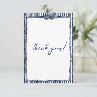 Carte De Remerciements Mariage nautique côtier