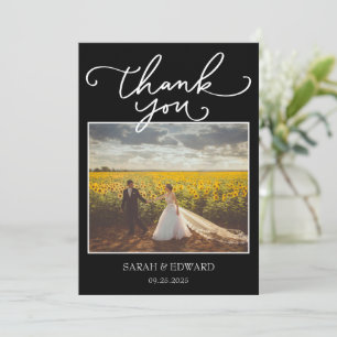 Carte De Remerciements Mariage noir