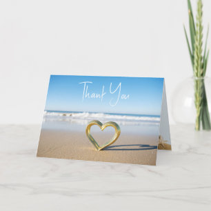 Carte De Remerciements Mariage Ocean Love Beach