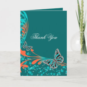 Carte De Remerciements Mariage papillon fiançailles anniversaire