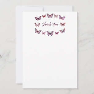 Carte De Remerciements Mariage Papillons Élégants Fête Prénuptiale SUR ME