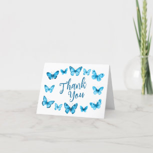 Carte De Remerciements Mariage Papillons Élégants Fête Prénuptiale SUR ME