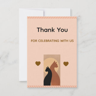 Carte De Remerciements Mariage Pattes et Vœux Liés par Patte et Cœur