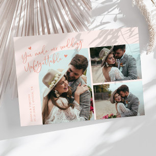 Carte De Remerciements Mariage pêche multi photo inoubliable