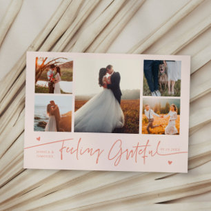 Carte De Remerciements Mariage Pêche Sentiment Reconnaissant Multi Photo