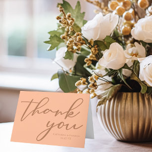 Carte De Remerciements Mariage personnalisé à la typographie minimaliste
