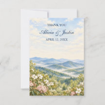 Mariage personnalisé aquarelle Blue Ridge Spring