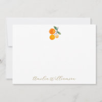 Mariage personnalisé aquarelle orange Citrus