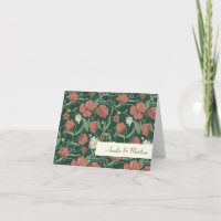 Mariage personnalisé floral botanique rouge vert f