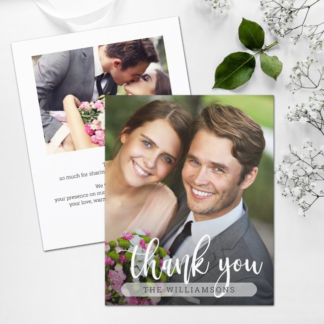 Carte de remerciements Mariage photo (Créateur téléchargé)