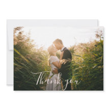Carte de remerciements mariage photo