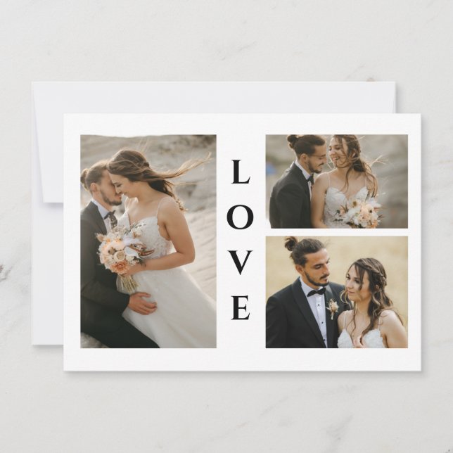 Carte de remerciements Mariage photo (Devant)