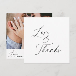 Carte De Remerciements Mariage Photo Amour Remerciements Écriture Noire M