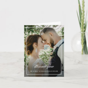 Carte De Remerciements Mariage Photo avec Texte Classique
