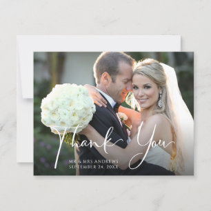 Carte De Remerciements Mariage Photo Blush Pink Floral