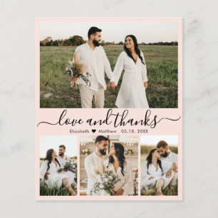 Carte de remerciements Mariage photo de budget élé