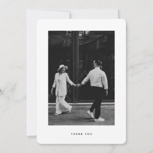 Carte De Remerciements Mariage Photo Minimaliste